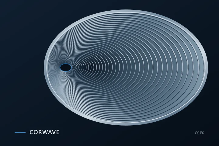 Conceptual illustration of the internal geometry of a corrugated circular waveguide.