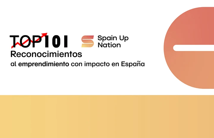 Official TOP 101 Spain Up Nation graphic identity published by ENISA for the 2026 selection.